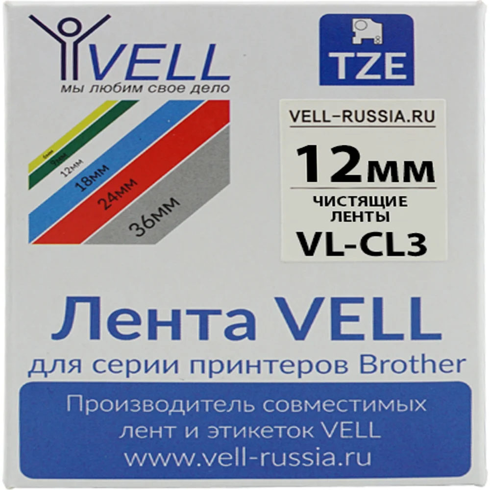 Чистящая лента для PT 1010/1280/D200/H105/E100/D600/E300/2700 Vell