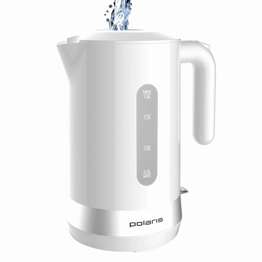 Чайник POLARIS Water Way Pro PWK 1803C 1.8л. 2.2 кВт, пластик, белый