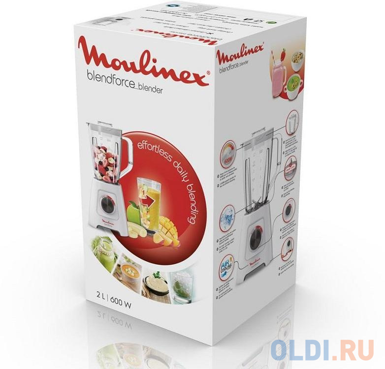 Блендер стационарный Moulinex LM420110 600Вт белый