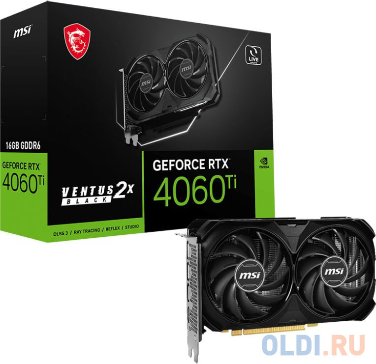 Видеокарта/ GeForce RTX 4060 Ti VENTUS 2X BLACK 16G