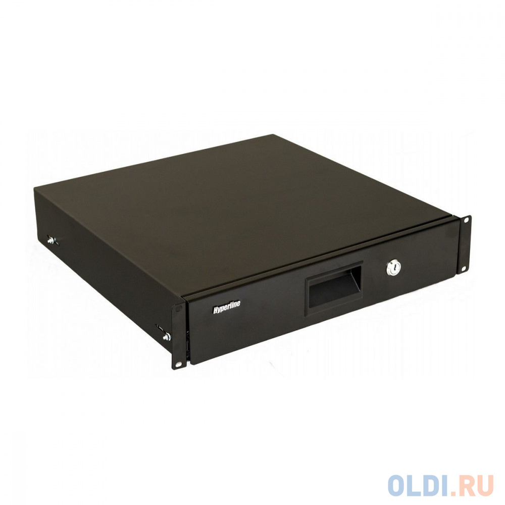 Hyperline TDR3-2U-460-RAL9004 Полка (ящик) для документов с замком в Москвe