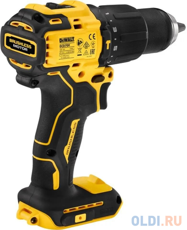 Дрель-шуруповерт DeWalt DCD709N-XJ аккум. патрон:быстрозажимной