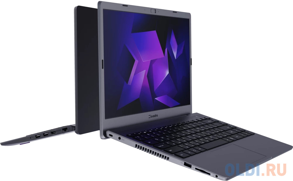 KVADRA NAU LE14U Core i5-1235U 1.3GHz,14,1" FHD (1920x1080) IPS,8Gb DDR4-3200(1), 256Gb SSD,55Wh,1.6kg,1YW,FHD Webcam,WiFi/BT, noOS, Графит, МПТ