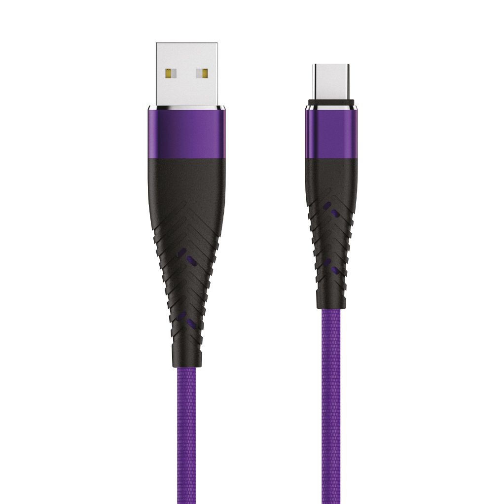 Кабель OLMIO SOLID, USB 2.0 - Type-C, 1.2м, 2.1A, индиго в Москвe