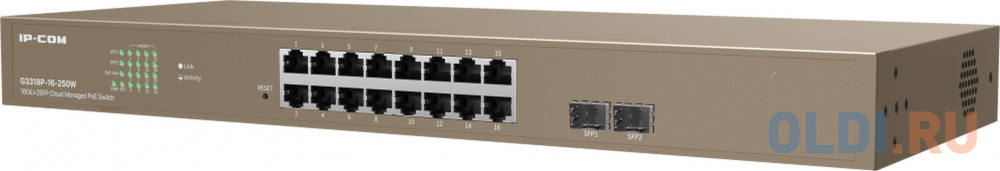 Коммутатор 16GE/2SFP POE MANAGED G3318P-16-250W IP-COM в Москвe