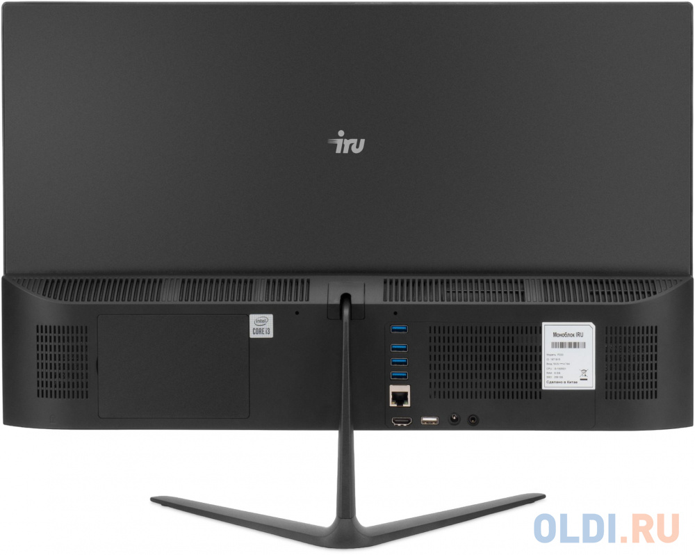 Моноблок IRU P233 23.8" Full HD i3 1005G1 (1.2) 16Gb SSD512Gb noOS GbitEth WiFi BT 120W Cam черный 1920x1080