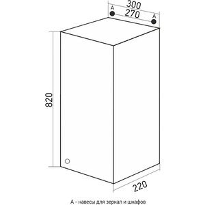 Шкафчик Mixline Лерон 30х84 белый (4640030866496) в Москвe