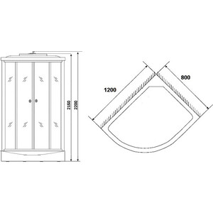 Душевая кабина Niagara NG-1903-01R 120х80х220 правая