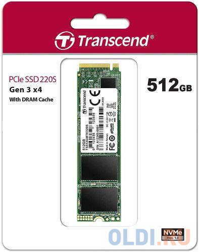 SSD накопитель Transcend MTE220S 512 Gb PCI-E 3.0 x4 в Москвe