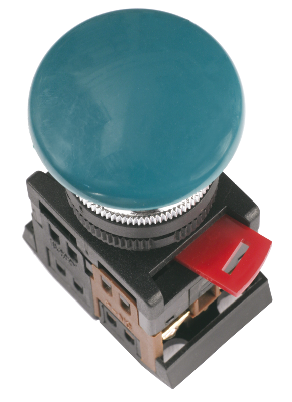 Кнопка грибовидная без фиксации 22 мм, 1NO 1NC, зеленый, IEK AEA-22 (BBG30-AEA-K06)