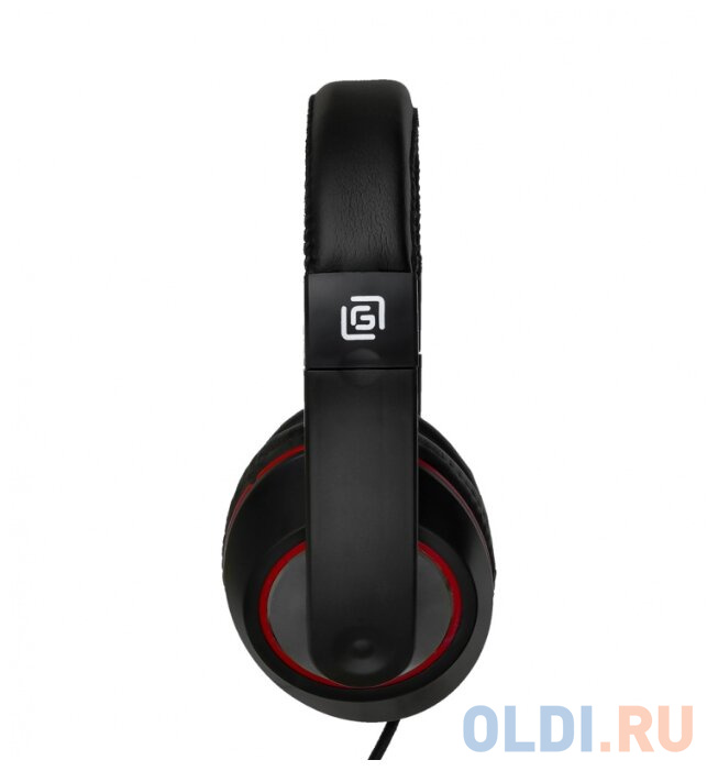 Наушники с микрофоном Oklick HS-L390G DRAGON черный/красный 1.8м мониторные оголовье (JD-728S)