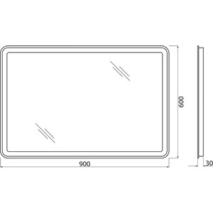 Зеркало BelBagno Spc-Mar 90х60 с подсветкой, кнопочный выключатель (SPC-MAR-900-600-LED-BTN) в Москвe