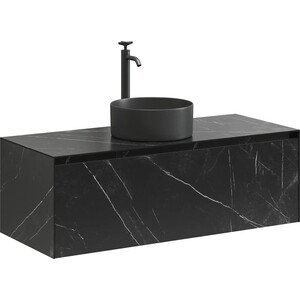 Мебель для ванной Sancos Stone 120 один ящик, столешница керамогранит, Nero Marquina в Москвe