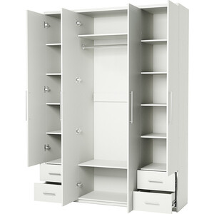 Шкаф четырехдверный Шарм-Дизайн Комфорт МКЯ2-43 220х60 с зеркалом, белый