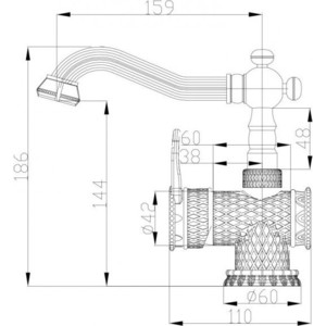 Смеситель для раковины ZorG Antic бронза (A 413U-BR)