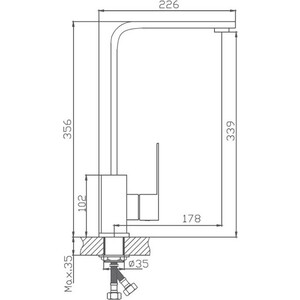 Смеситель для кухни Haiba HB803 нержавеющая сталь (HB70803)