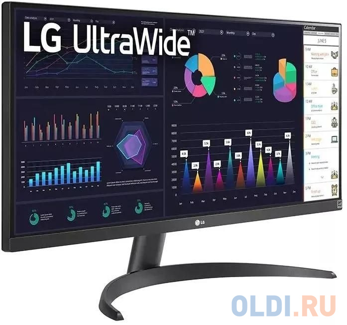 Монитор LG 29" UltraWide 29WQ500-B черный IPS LED 21:9 HDMI матовая 1000:1 250cd 178гр/178гр 2560x1080 100Hz FreeSync DP FHD 4.5кг