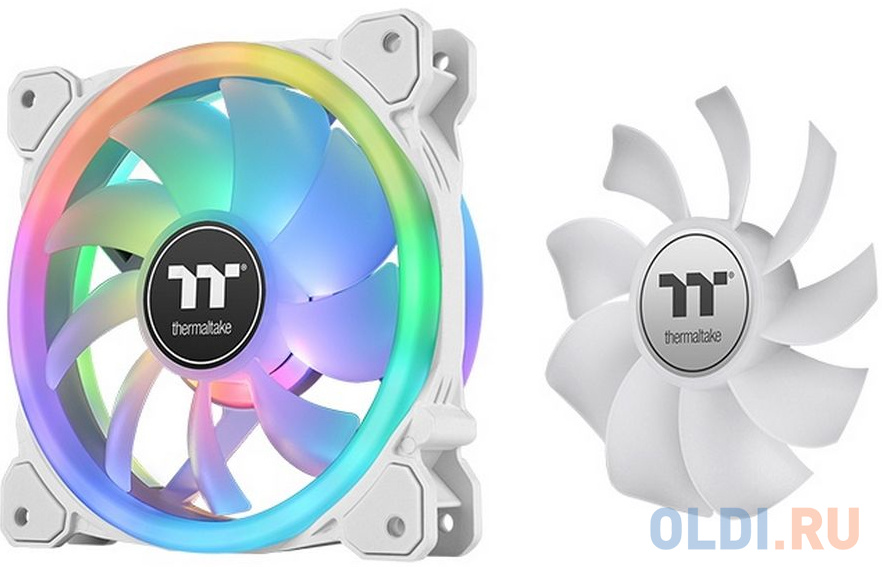 Вентилятор в корпус Thermaltake CL-F146-PL14SW-A SWAFAN 14 RGB Radiator Fan White TT Premium Edition 3 Pack/Fan/14025/PWM 500~2000rpm/Triple Riing/LED в Москвe