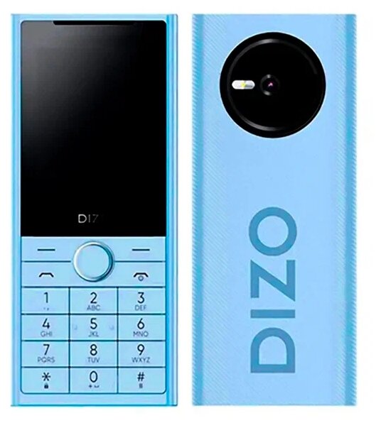 Мобильный телефон Dizo Star 400, 2.4" 320x240 QVGA, MediaTek MTK6261D, BT, 2xCam, 1-Sim, 1430 мА·ч, micro-USB, синий (DIZ-DH2271-BL)
