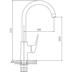 Смеситель для кухни Haiba HB165 хром (HB70165)