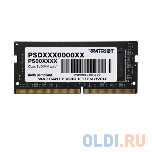 Оперативная память для ноутбука Patriot PSD44G266681S SO-DIMM 4Gb DDR4 2666 MHz PSD44G266681S