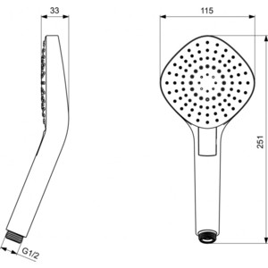 Ручной душ Ideal Standard Idealrain Evo диаметр 110mm (B2232AA)