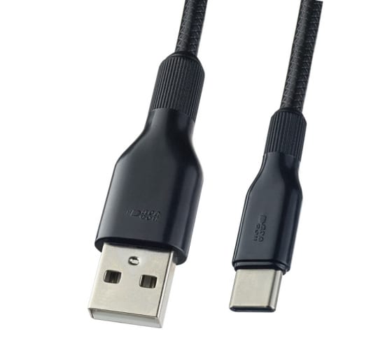 Кабель USB-USB Type-C, 1м, черный PERFEO (U4907)
