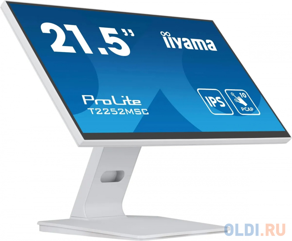 Монитор Iiyama 21.5" ProLite T2252MSC-W2 белый IPS LED 5ms 16:9 HDMI M/M матовая 250cd 178гр/178гр 1920x1080 DP FHD USB Touch 4.5кг в Москвe