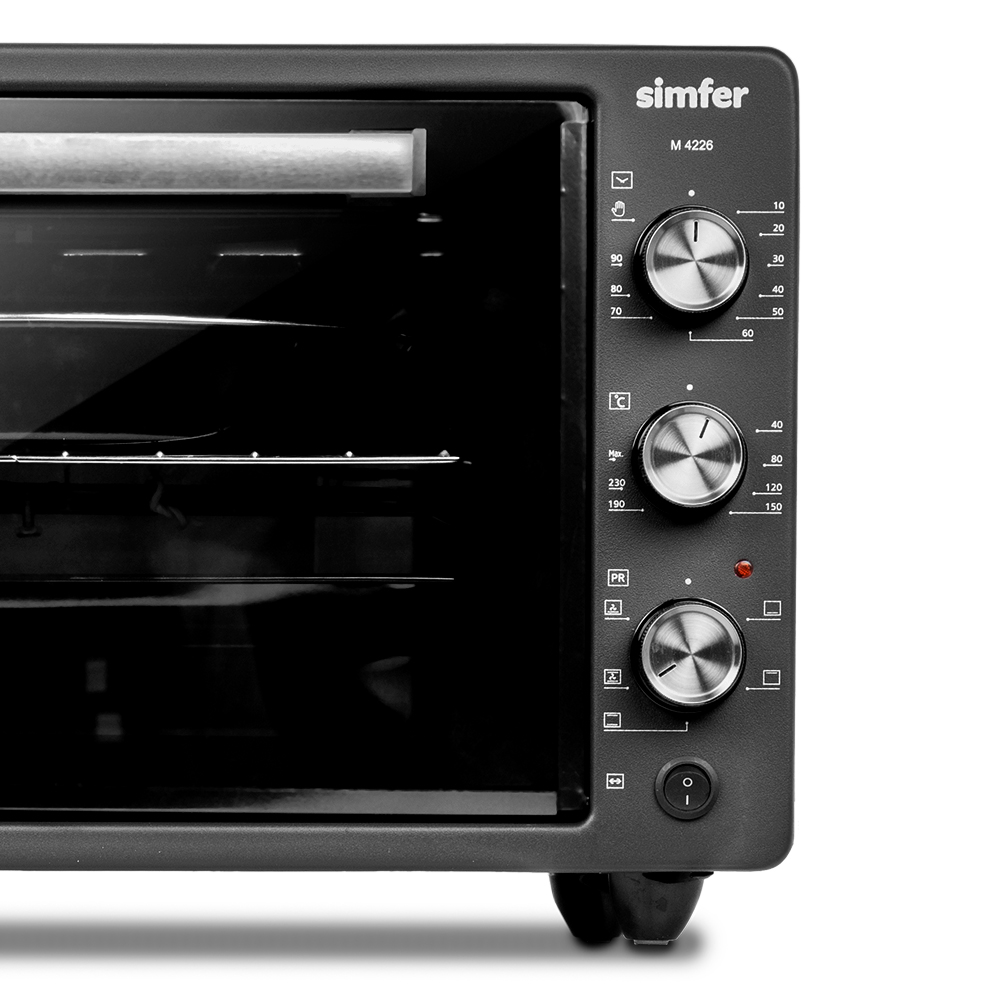 Мини-печь Simfer M4226 серия Albeni Plus, 6 режимов работы, 2 противня, конвекция, вертел