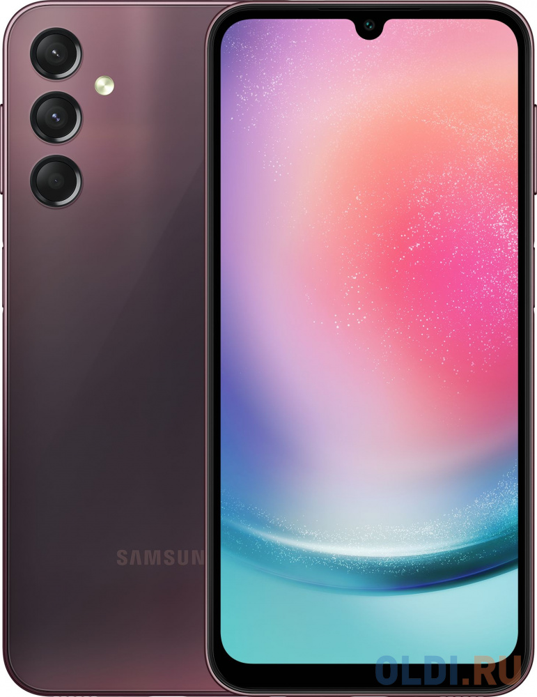 Смартфон Samsung SM-A245F Galaxy A24 128Gb 4Gb темно-красный моноблок 3G 4G 6.4" 1080x2340 Android 13 50Mpix 802.11 a/b/g/n/ac NFC GPS GSM900/180