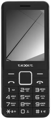 Мобильный телефон teXet TM-425, 2.8" 320x240 TN, BT, 1xCam, 2-Sim, 1450 мА·ч, micro-USB, черный