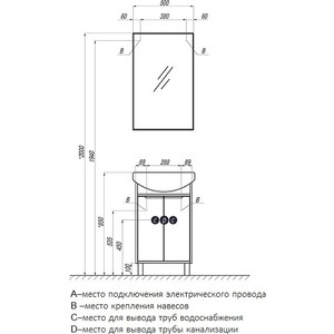 Зеркало Акватон Рико 50 (1A216302RI010)