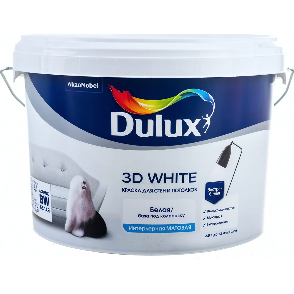 Краска для стен и потолков Dulux