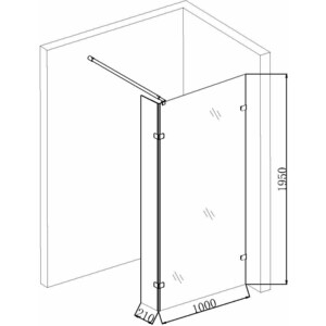 Душевой уголок Niagara Nova 100x120-65 прозрачный, холодное золото (NG-642-10GOLD)