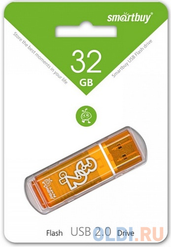 Внешний накопитель 32Gb USB Drive <USB2.0 Smartbuy Glossy series Orange (SB32GBGS-Or)