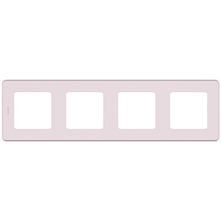 Рамка Legrand Inspiria, горизонтальная и вертикальная, 4-поста, розовый (673964)