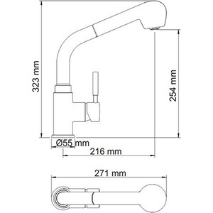 Смеситель для кухни Wasserkraft Main хром (4166) в Москвe