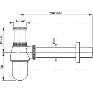 Сифон для раковины AlcaPlast A431 с выпуском A439