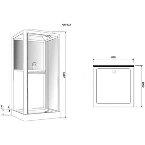 Душевая кабина Grossman GR-222 80x100x225