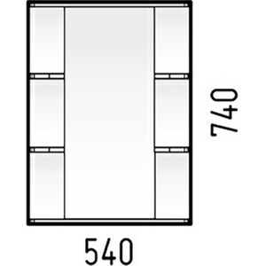 Зеркало-шкаф Corozo Орион 55х75 белый (SD-00001547)