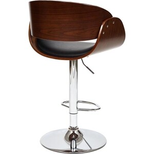 Барный стул TetChair Lando (mod. 4036) металл/дерево/экокожа черный/орех/хром