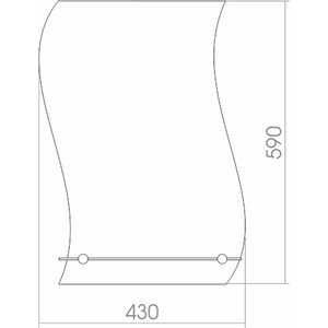Зеркало Mixline Волна 43х59 с полкой (4620001980314)