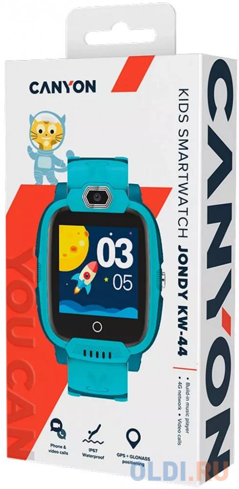 CANYON Jondy KW-44, 1.44''IPS 240*240, ASR3603S, Nano SIM, 192+128MB+512MB TF Card, GSM(B3/B8), LTE(B1.2.3.5.7.8.20) 700mAh battery, GPS+Glo