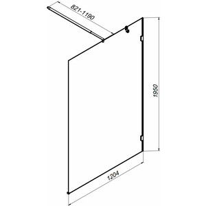 Душевая перегородка Am.Pm X-Joy 120х195 прозрачная, хром (W94WI-120-F1-MTE)