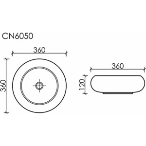 Раковина-чаша Ceramicanova Element 36х36 белая матовая (CN6050MW)