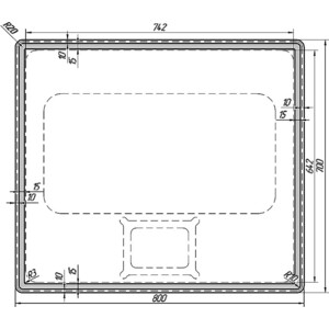 Зеркало Dreja Tiny 70x80 c LED подсветкой (99.9025)