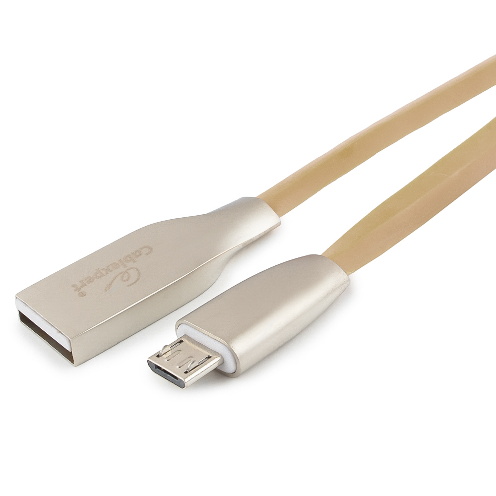 Кабель USB 2.0(Am)-Micro USB 2.0(Bm), 1 м, золотистый, Cablexpert (CC-G-mUSB01Gd-1M)