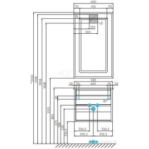 Тумба с раковиной Акватон Римини 60 белая (1A226601RN010, 32799E000)