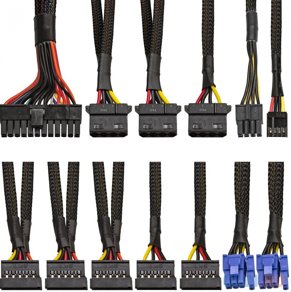 Блок питания 800W ExeGate EVO800 (ATX, APFC, PC, 12cm RGB fan, 24pin, (4+4)pin, PCIe, 5xSATA, 3xIDE, FDD, Cable Management, black, кабель 220V в компл в Москвe