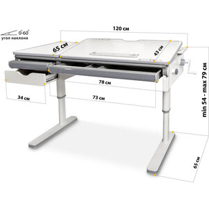 Детский стол Mealux Montreal Lite Multicolour BD-670 Lite W/MC столешница белая (дерево) в Москвe